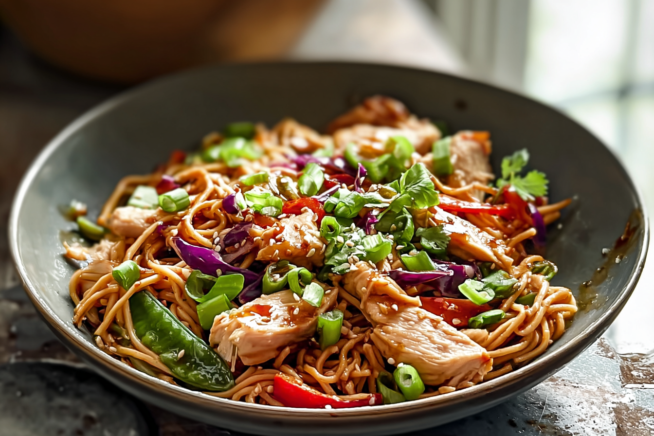 Slow Cooker Garlic Hoisin Chicken Noodle Salad Recipe 6 Slow Cooker Hoisin Garlic Chicken Noodle Salad