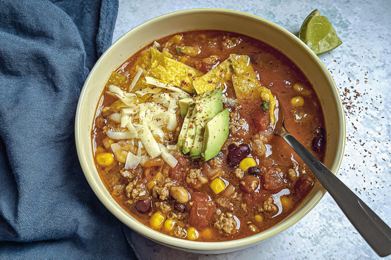 Taco Soup Recipe With Spicy And Savory Flavors For Cozy Meals 6 Zesty Taco Soup