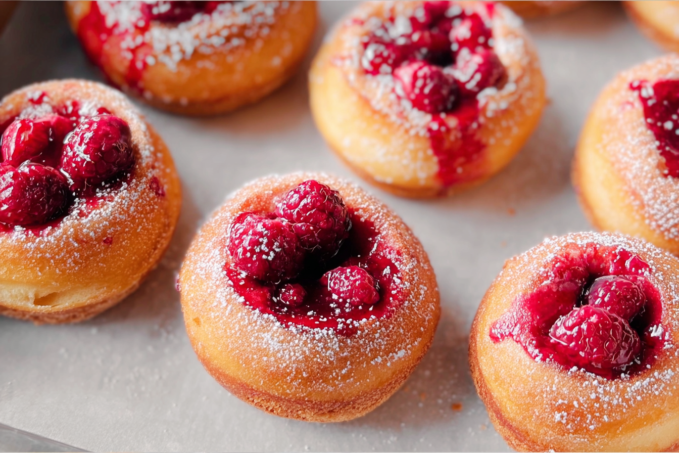 Baked Raspberry Donuts