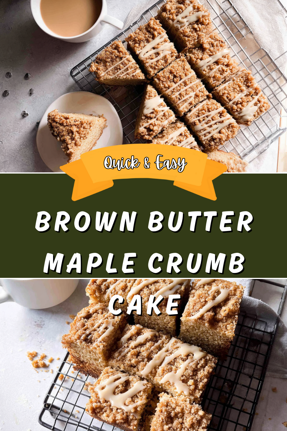 Brown Butter Maple Crumb Cake