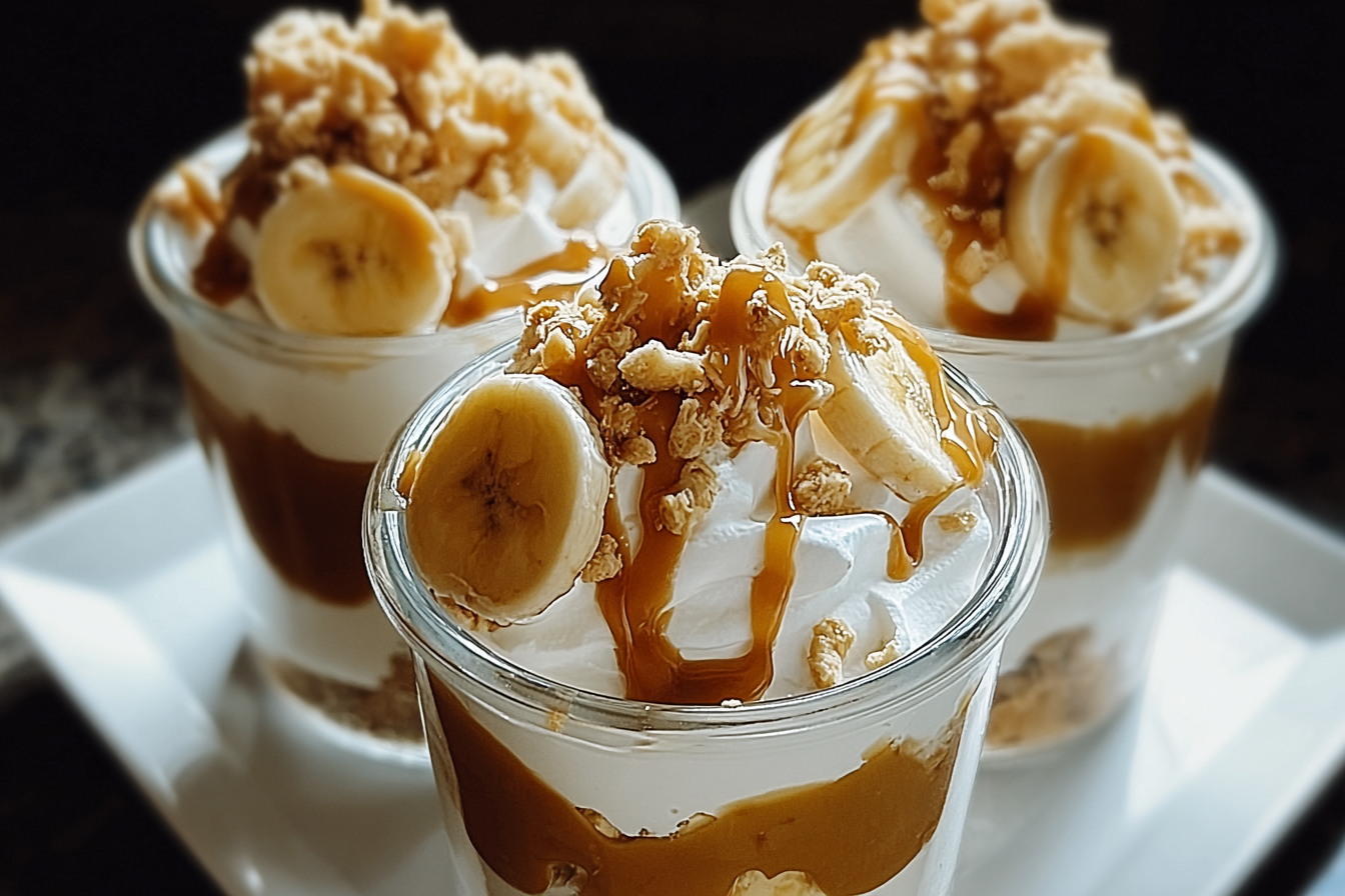 Caramel Banana Pudding Parfaits