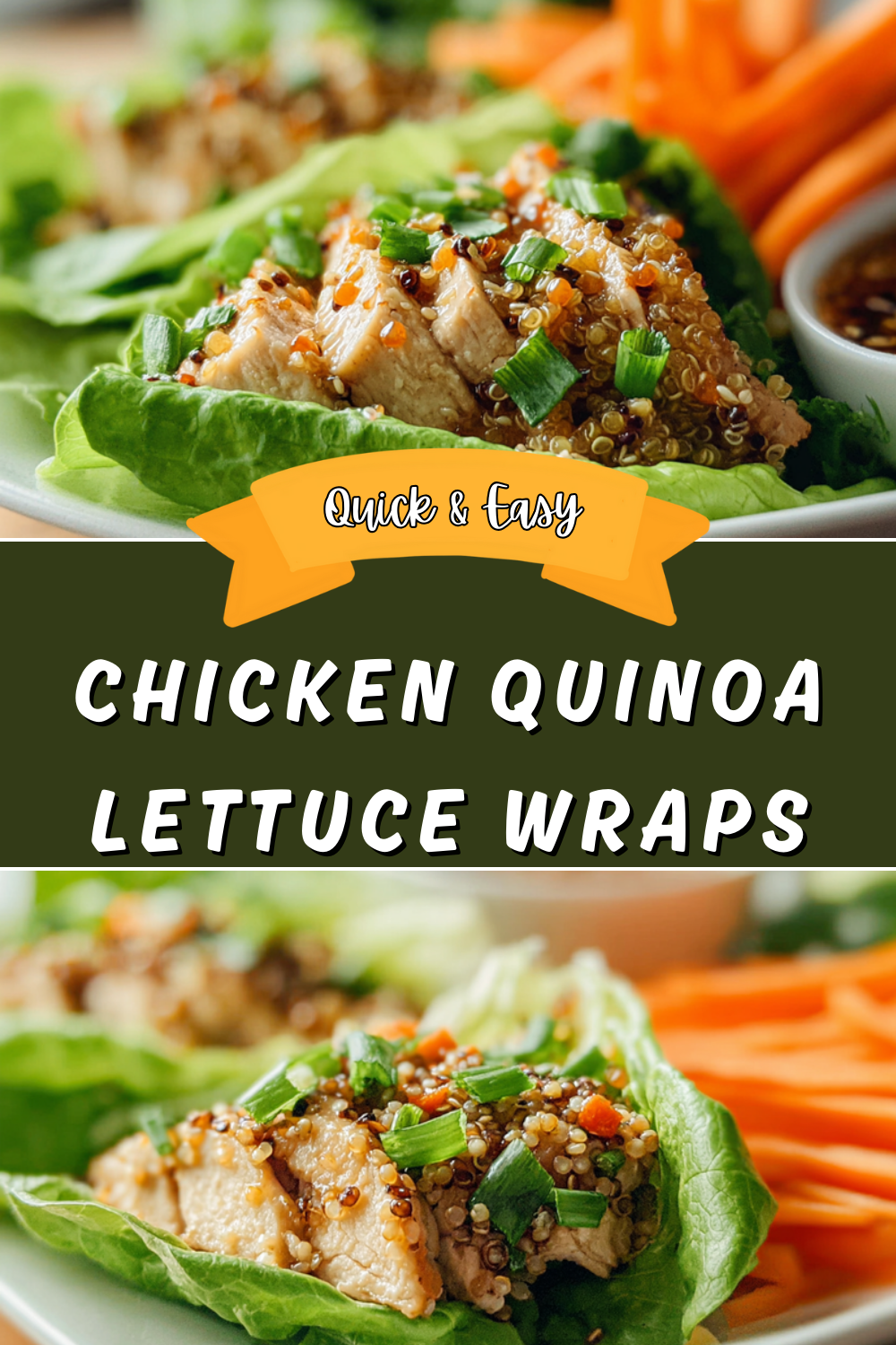 Chicken Quinoa Lettuce Wraps Recipe With Peanut Sauce 4 Chicken Quinoa Lettuce Wraps