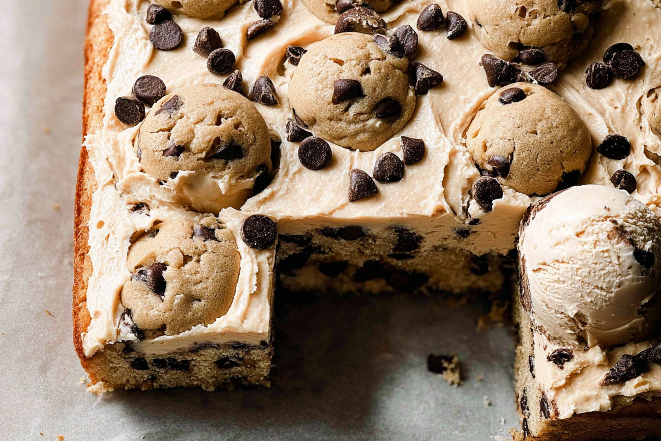 Chocolate Chip Cookie Sheet Cake