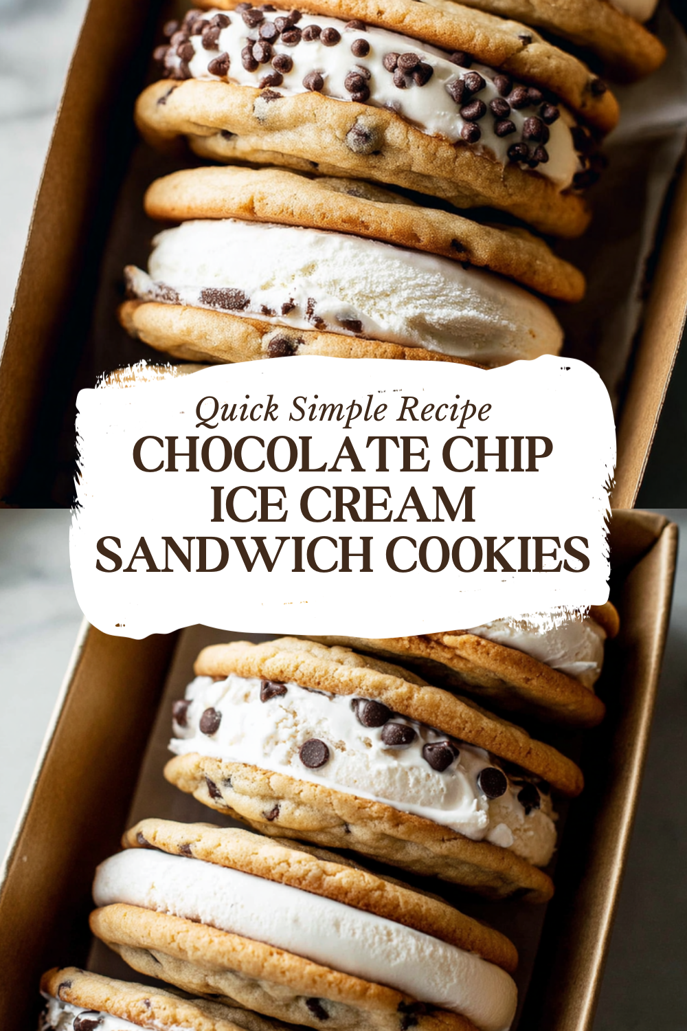 Chocolate Chip Ice Cream Sandwich Cookies