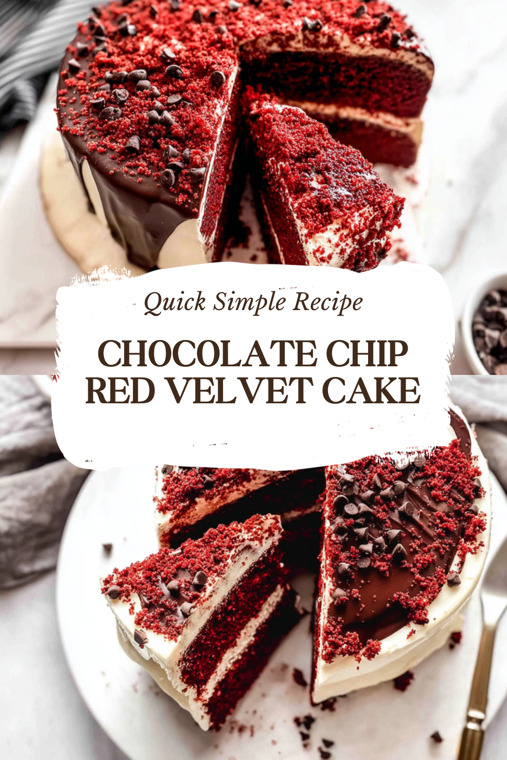Chocolate Chip Red Velvet Cake
