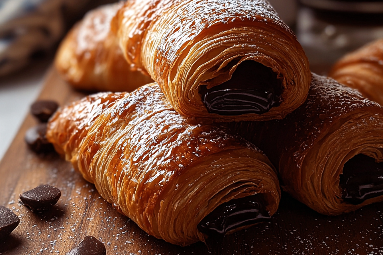 Homemade Chocolate Croissants Recipe Pain Au Chocolat 6 Chocolate Croissants