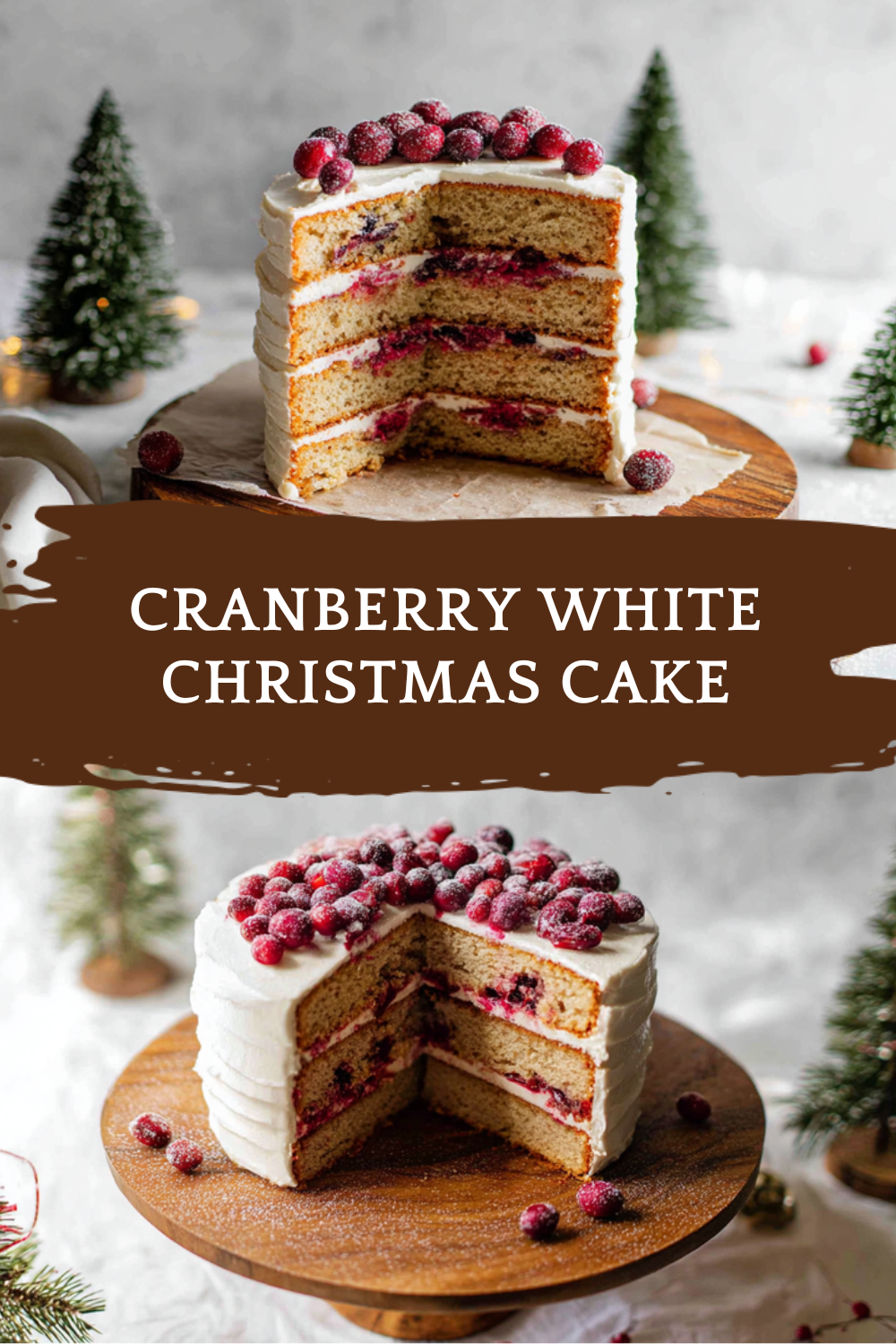 Cranberry White Christmas Cake