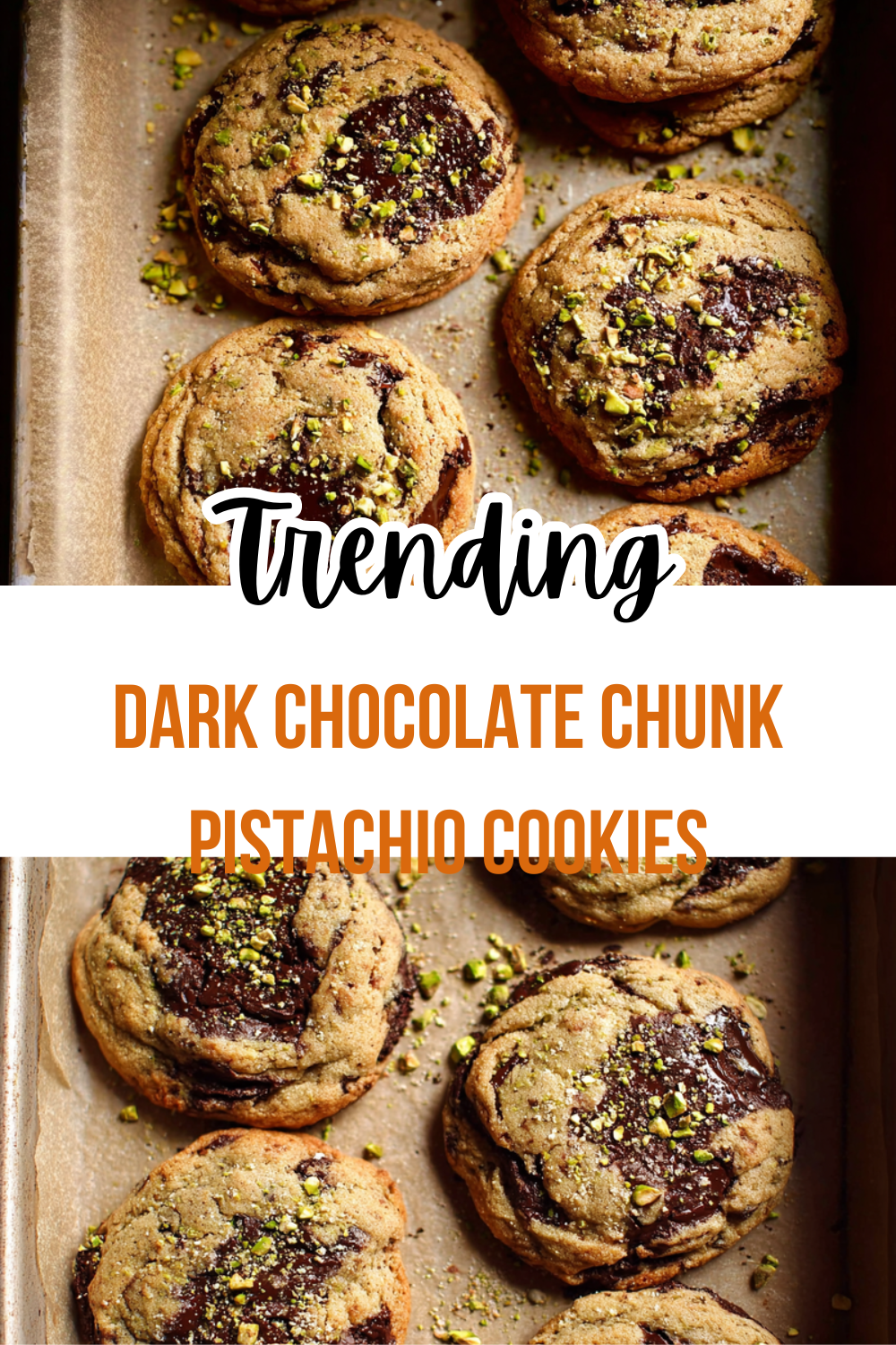 Dark Chocolate Chunk Pistachio Cookies