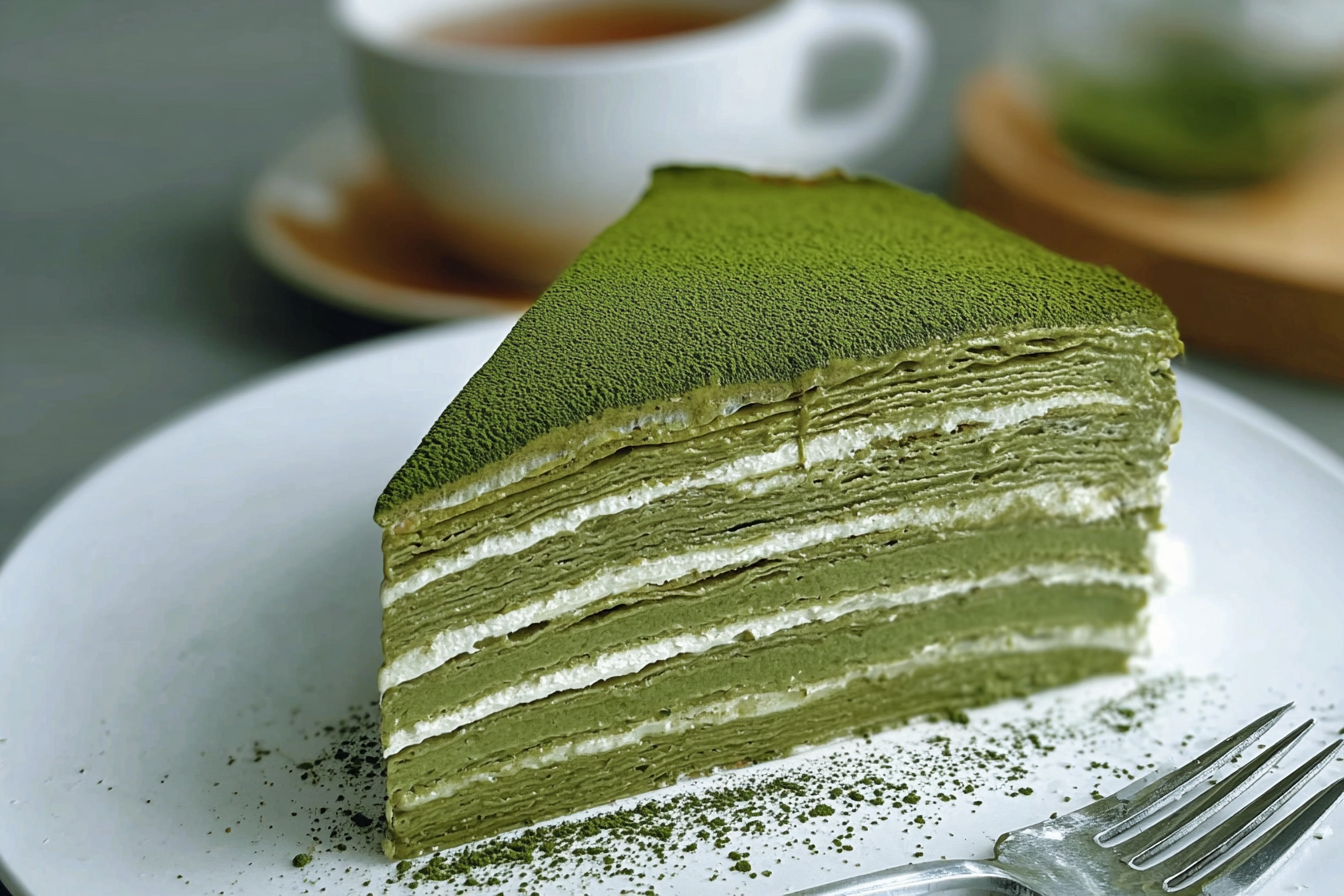 Matcha Mille Crepe Cake