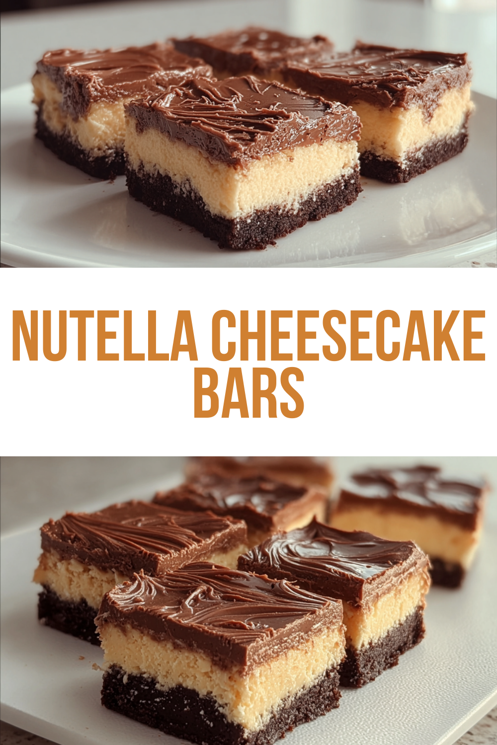 Nutella Cheesecake Bars