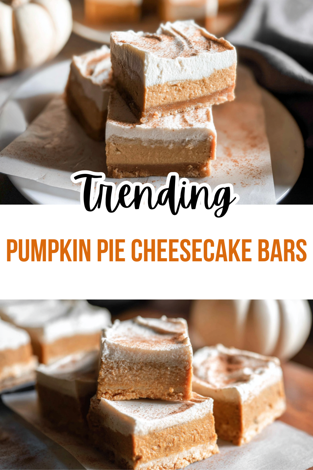 Pumpkin Pie Cheesecake Bars