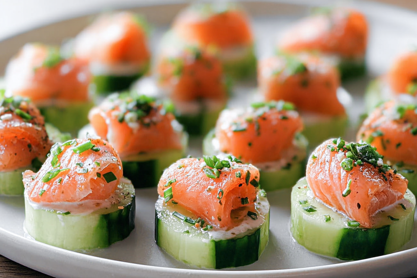 Smoked Salmon Cucumber Bites Easy Appetizer Recipe 6 Smoked Salmon Cucumber Bites