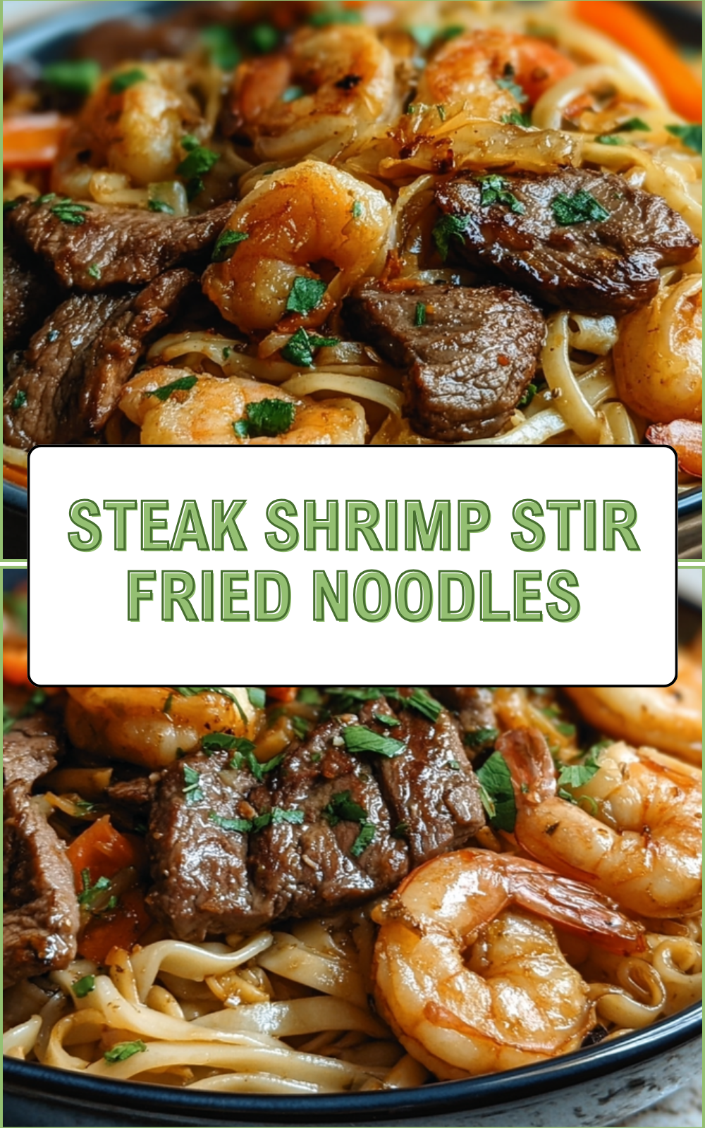 Steak Shrimp Stir Fried Noodles