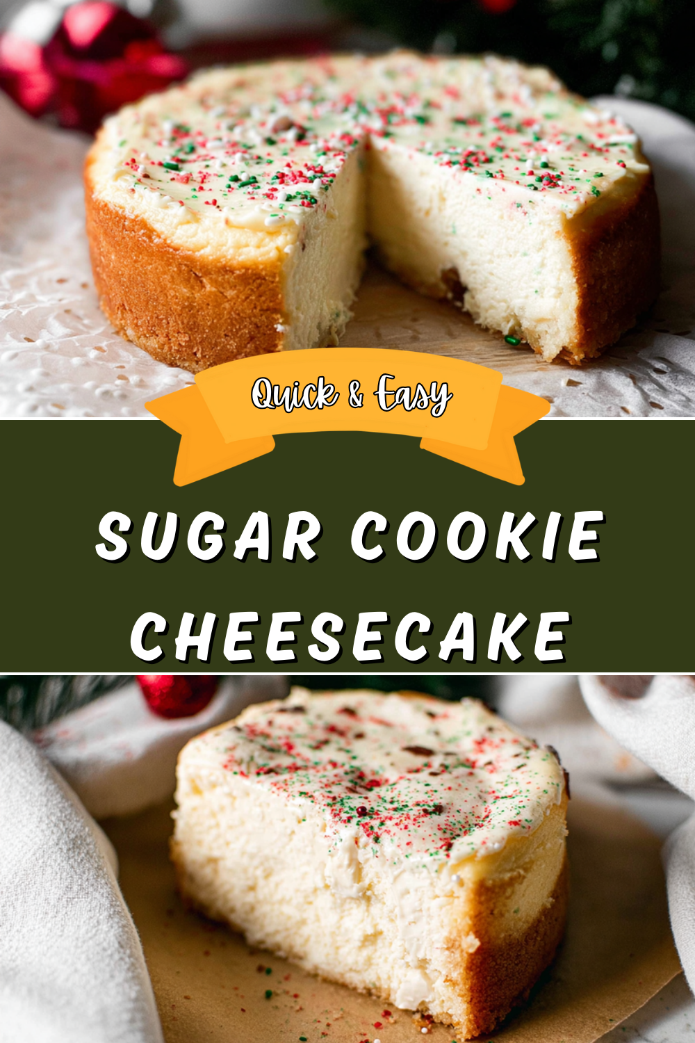 Sugar Cookie Cheesecake
