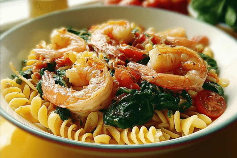 Tomato Spinach Shrimp Pasta Recipe 30.Png
