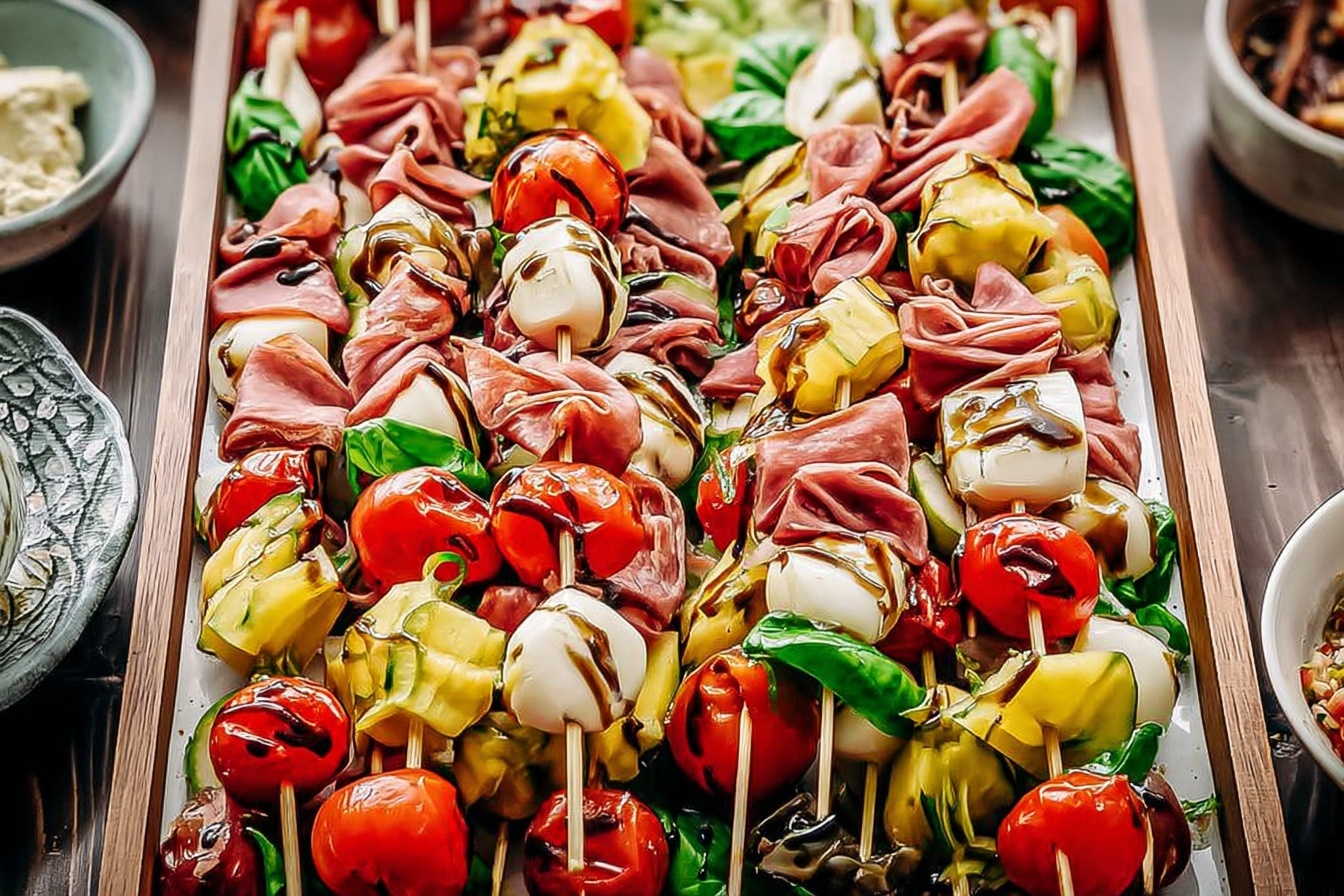 Antipasto Skewers Recipe Easy Italian Party Appetizers 6 Antipasto Skewers