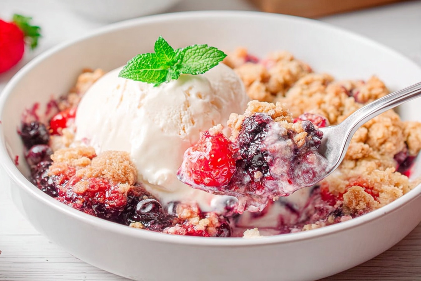 Easy Triple Berry Crumble Recipe With Frozen Berries 6 Berry Crumble Recipe