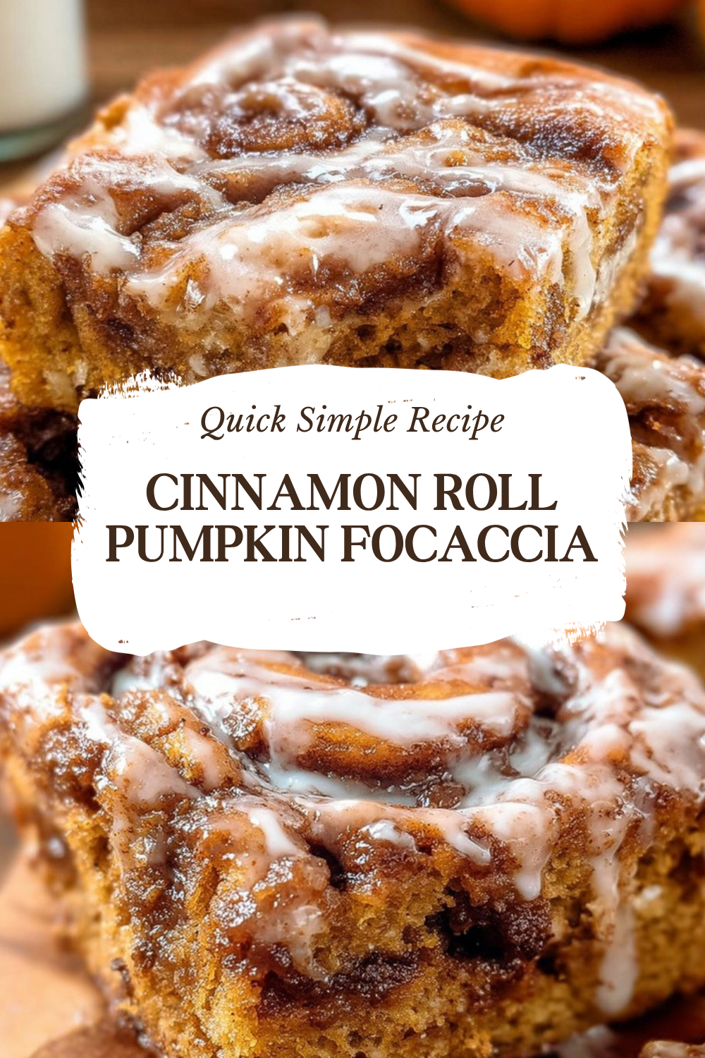 Cinnamon Roll Pumpkin Focaccia