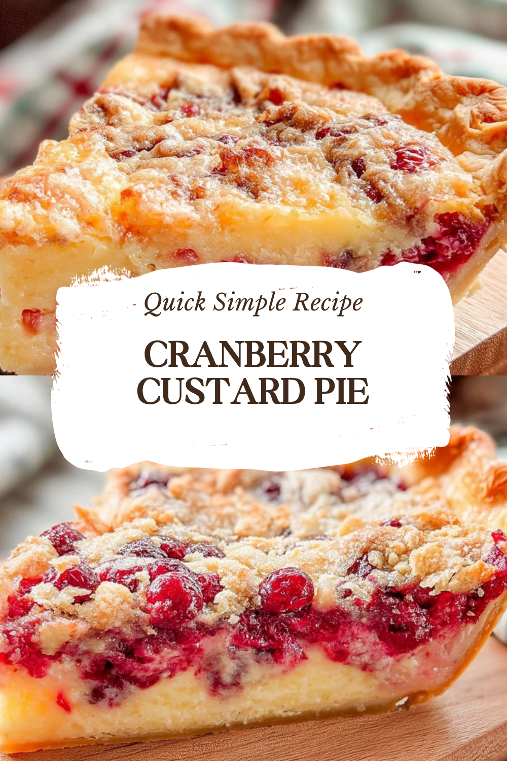 Cranberry Custard Pie