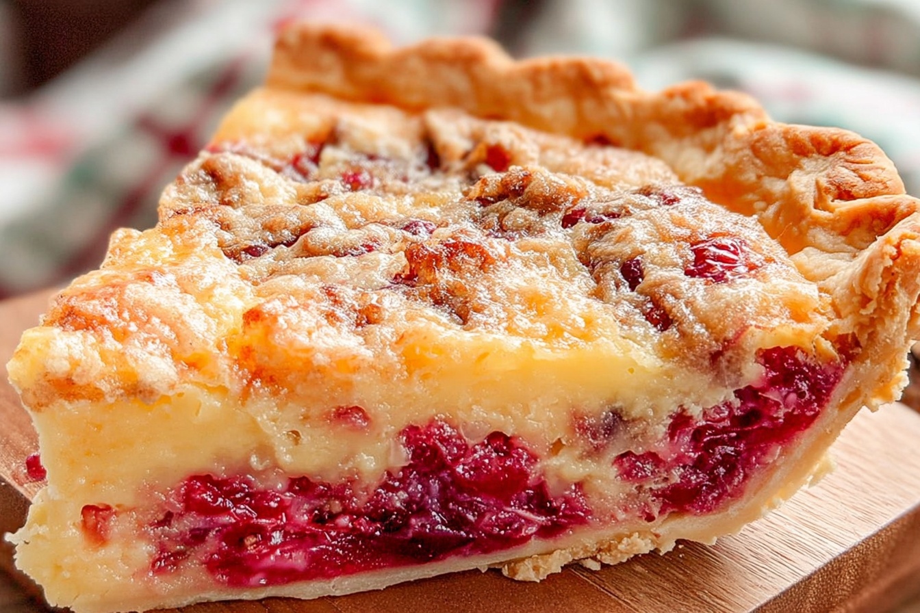 Cranberry Custard Pie