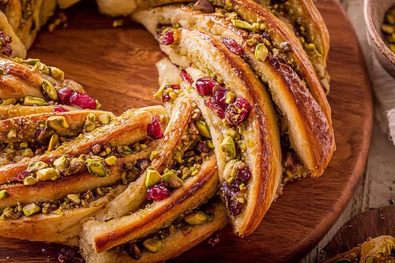 Cranberry Pistachio Babka Bread Wreath 100.Png