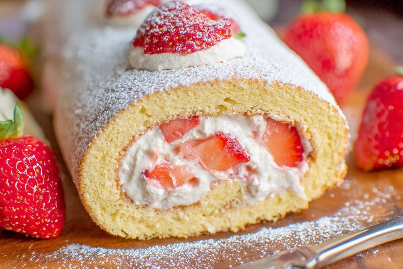 Strawberry Shortcake Cake Roll Easy Recipe 6 Strawberry Shortcake Roulade Recipe
