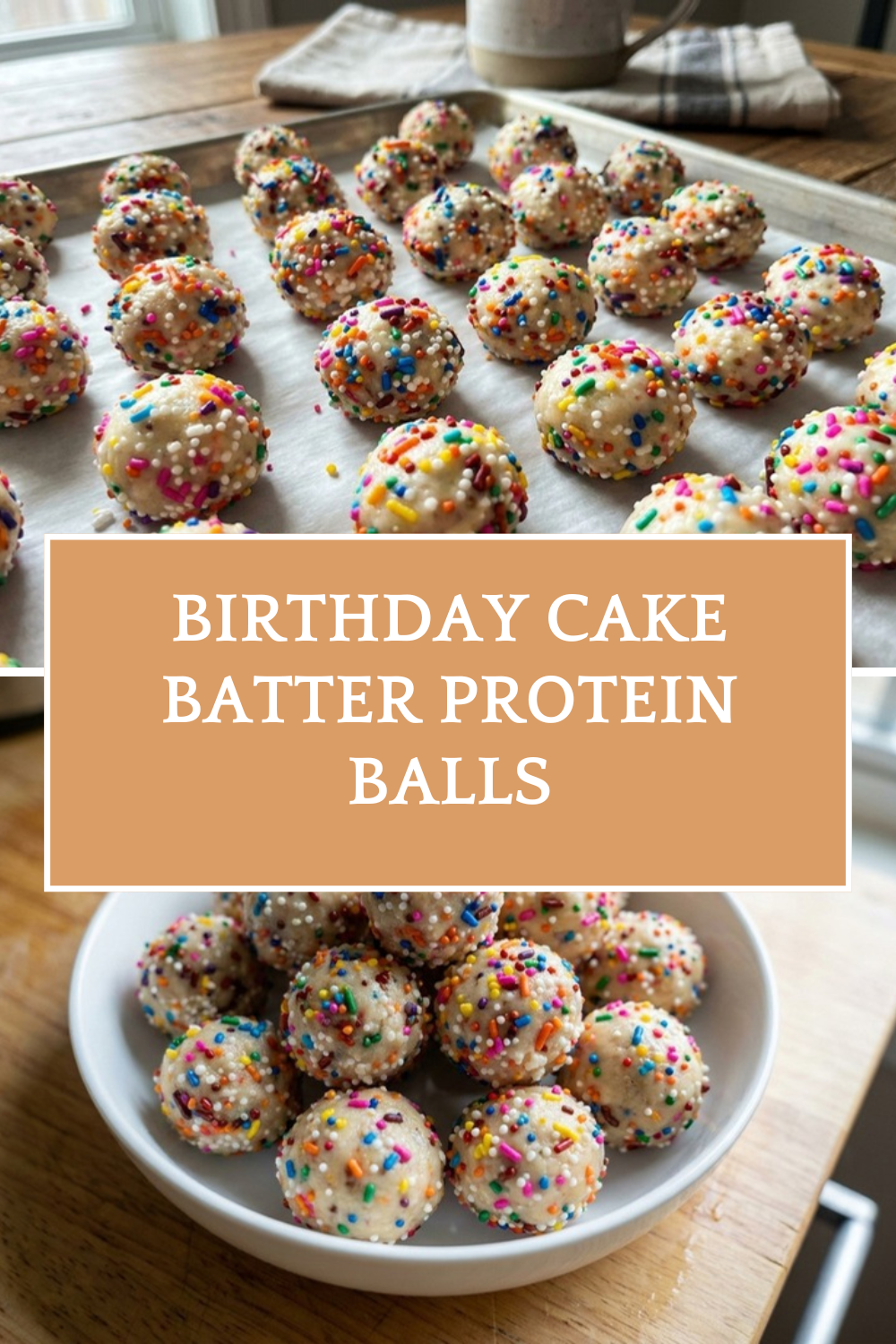 Birthday Cake Batter Protein Balls