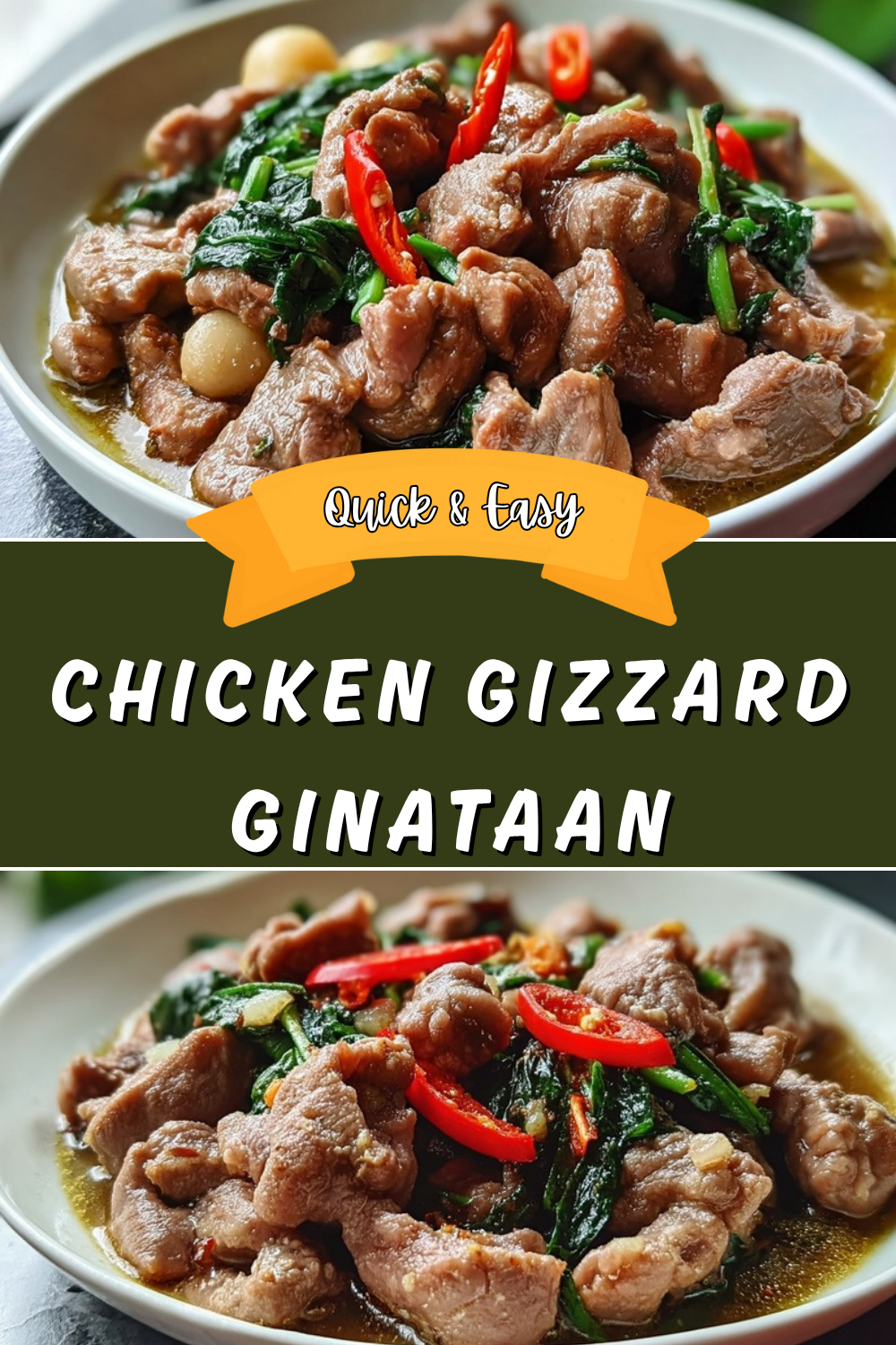Chicken Gizzard Ginataan Recipe: Creamy Filipino Coconut Stew 7 Chicken Gizzard Ginataan