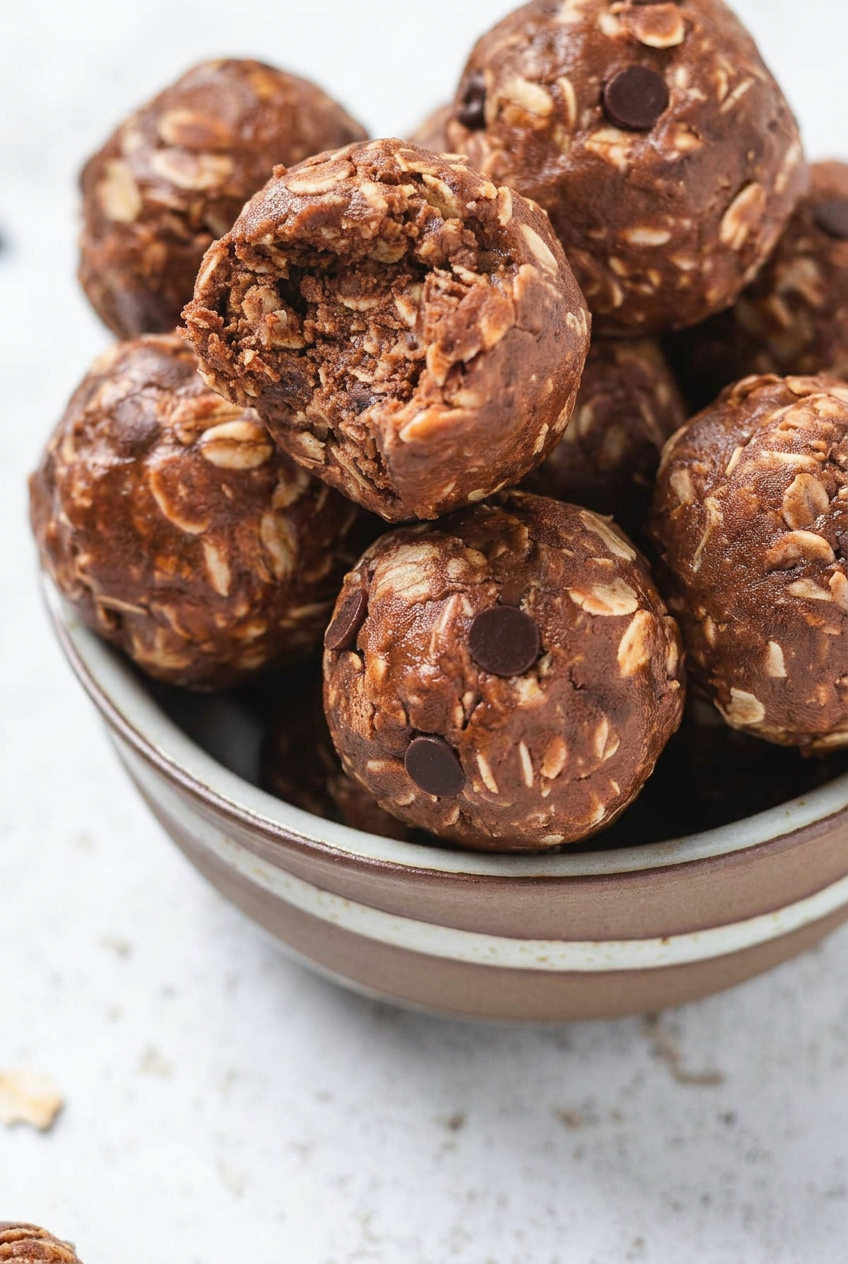 Chocolate Peanut Butter Protein Balls Easy No Bake Recipe 6 Chocolate Protein Balls