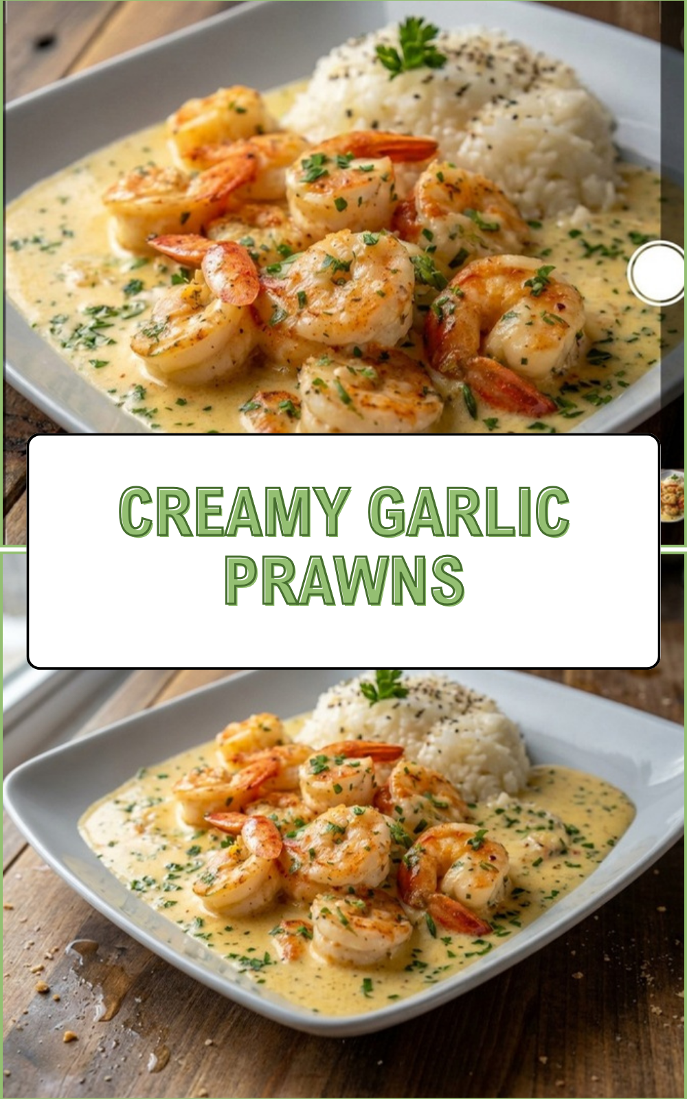 Creamy Garlic Prawns