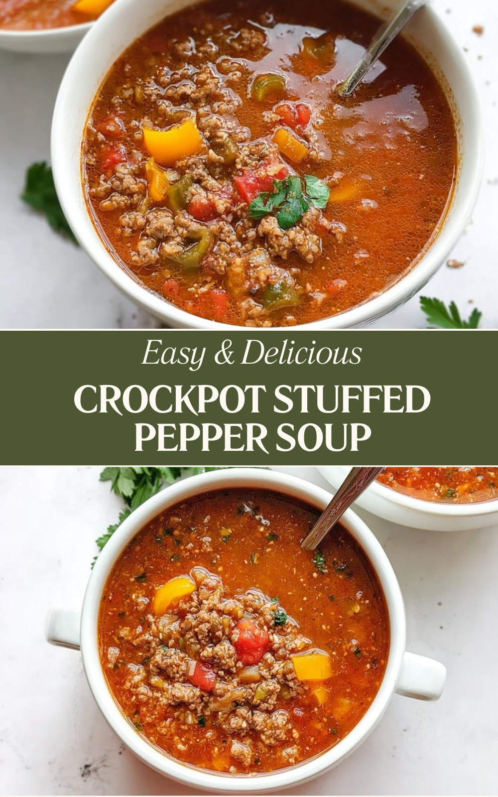 Crockpot Stuffed Pepper Soup