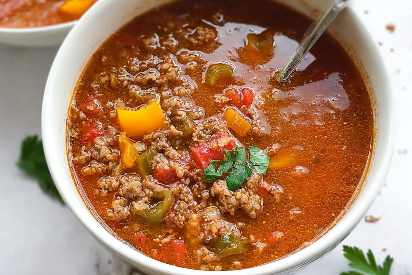 Crockpot Stuffed Pepper Soup