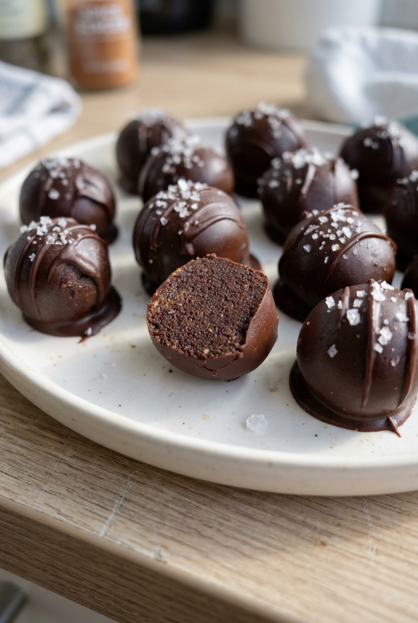 Dark Chocolate Protein Balls (No Bake, Low Carb)