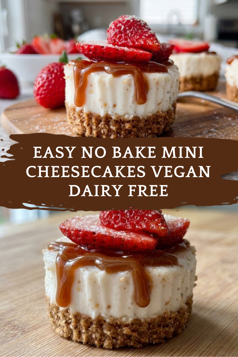 Easy No Bake Mini Cheesecakes Vegan Dairy Free