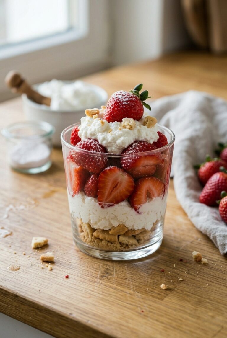 Erdbeer Butterkeks Dessert Im Glas 61.Png