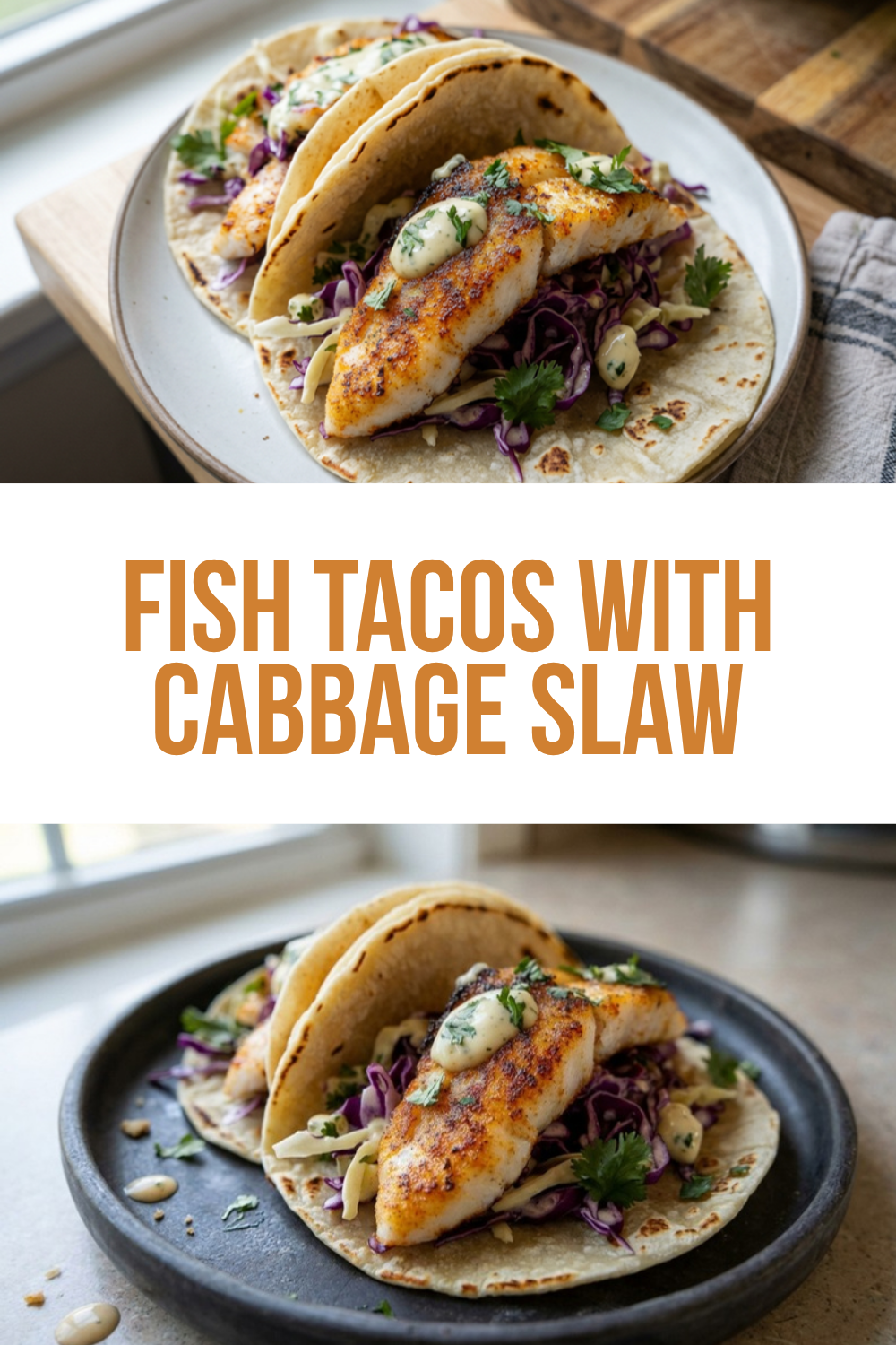 Fish Tacos With Cabbage Slaw