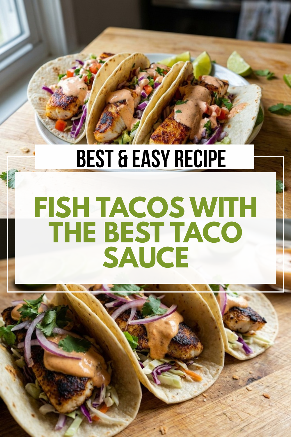 Fish Tacos With The Best Taco Sauce