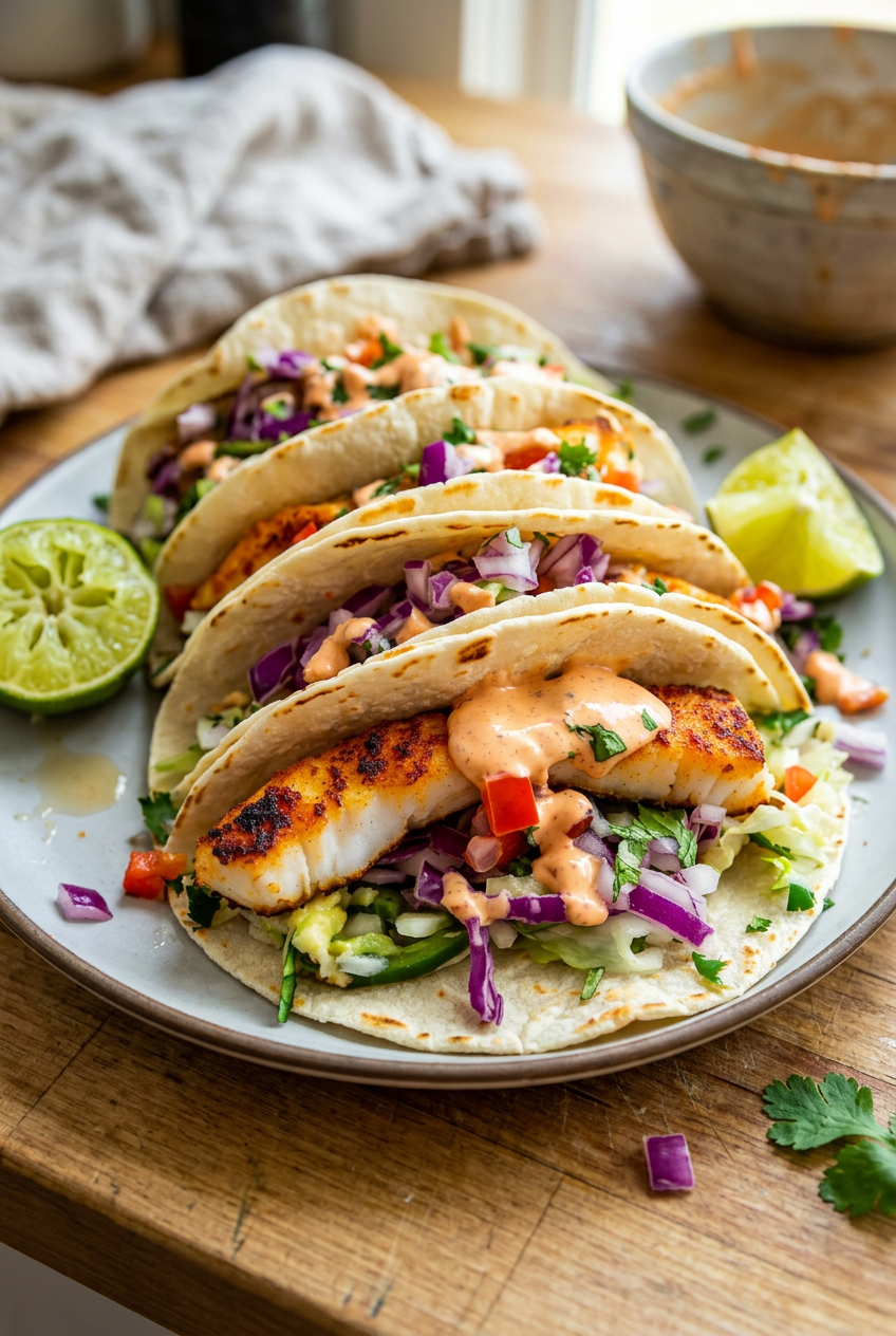 Fish Tacos With The Best Taco Sauce
