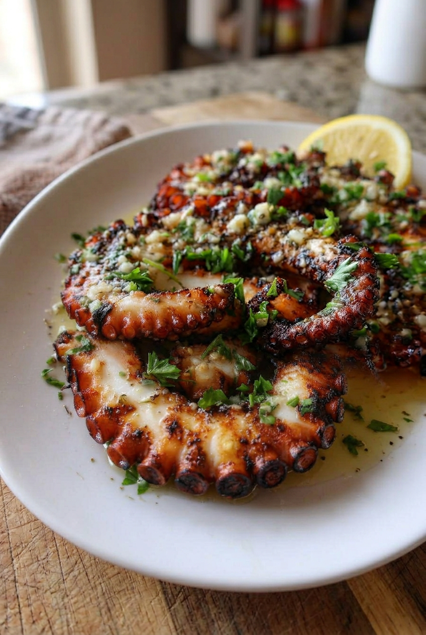 Grilled Octopus Seafood Dish