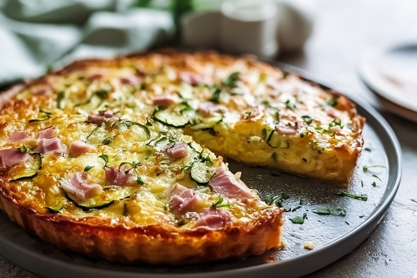 Crustless Ham And Zucchini Quiche 6 Ham And Zucchini Pie