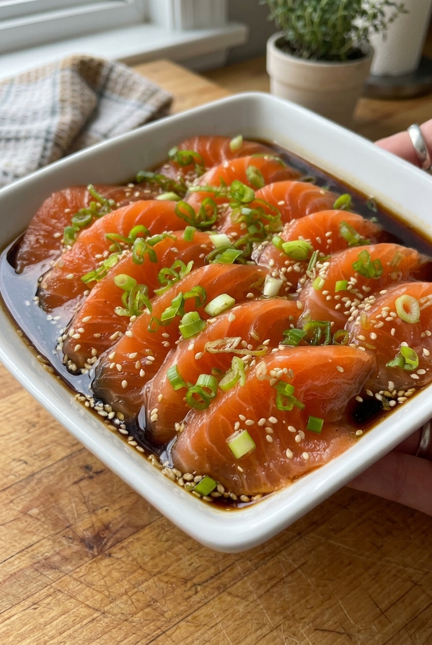 Homemade Salmon Sashimi