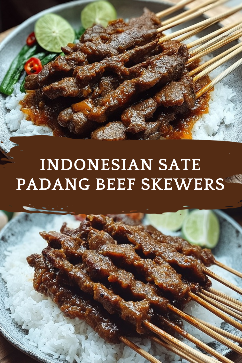 Indonesian Sate Padang Beef Skewers