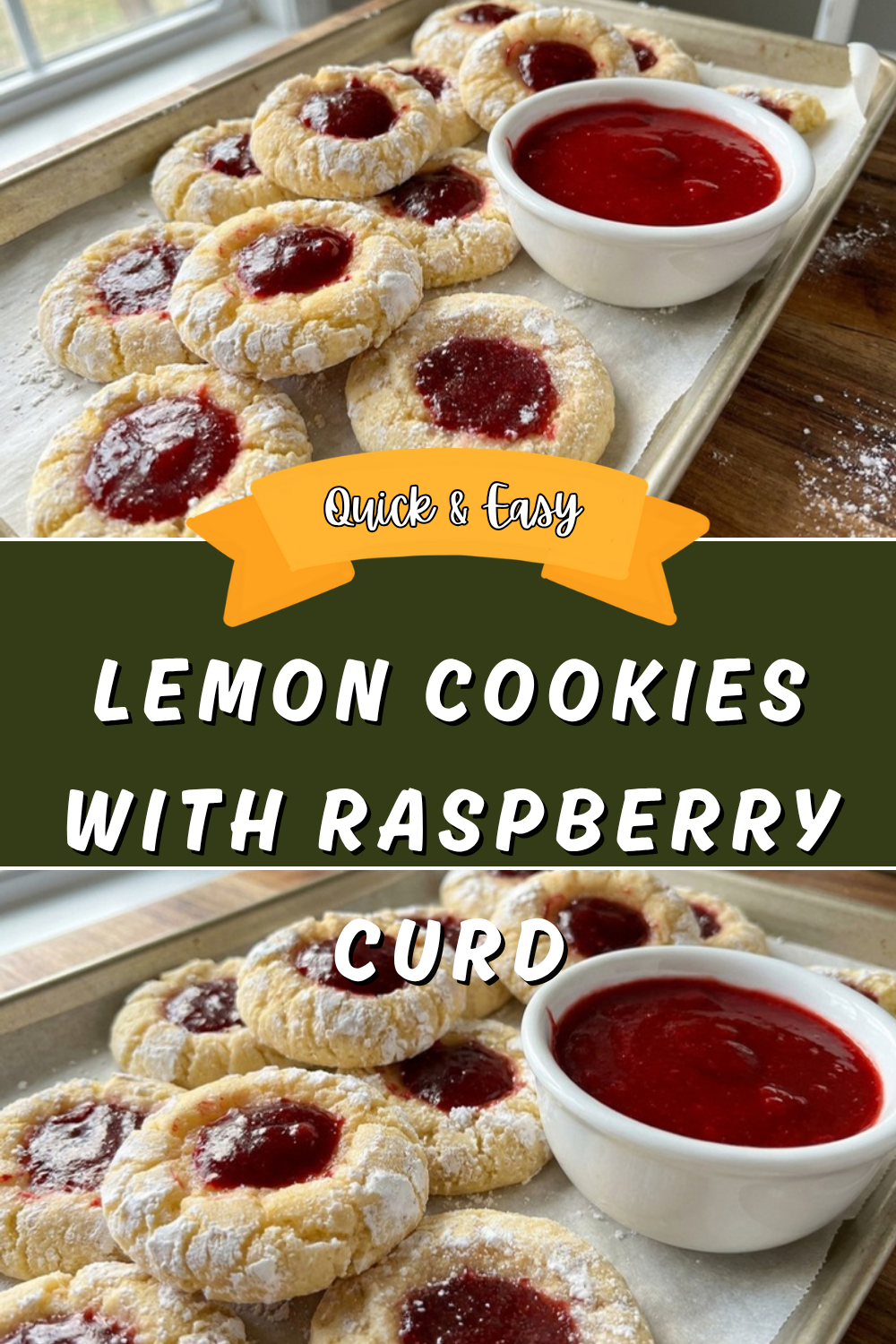 Lemon Cookies With Raspberry Curd