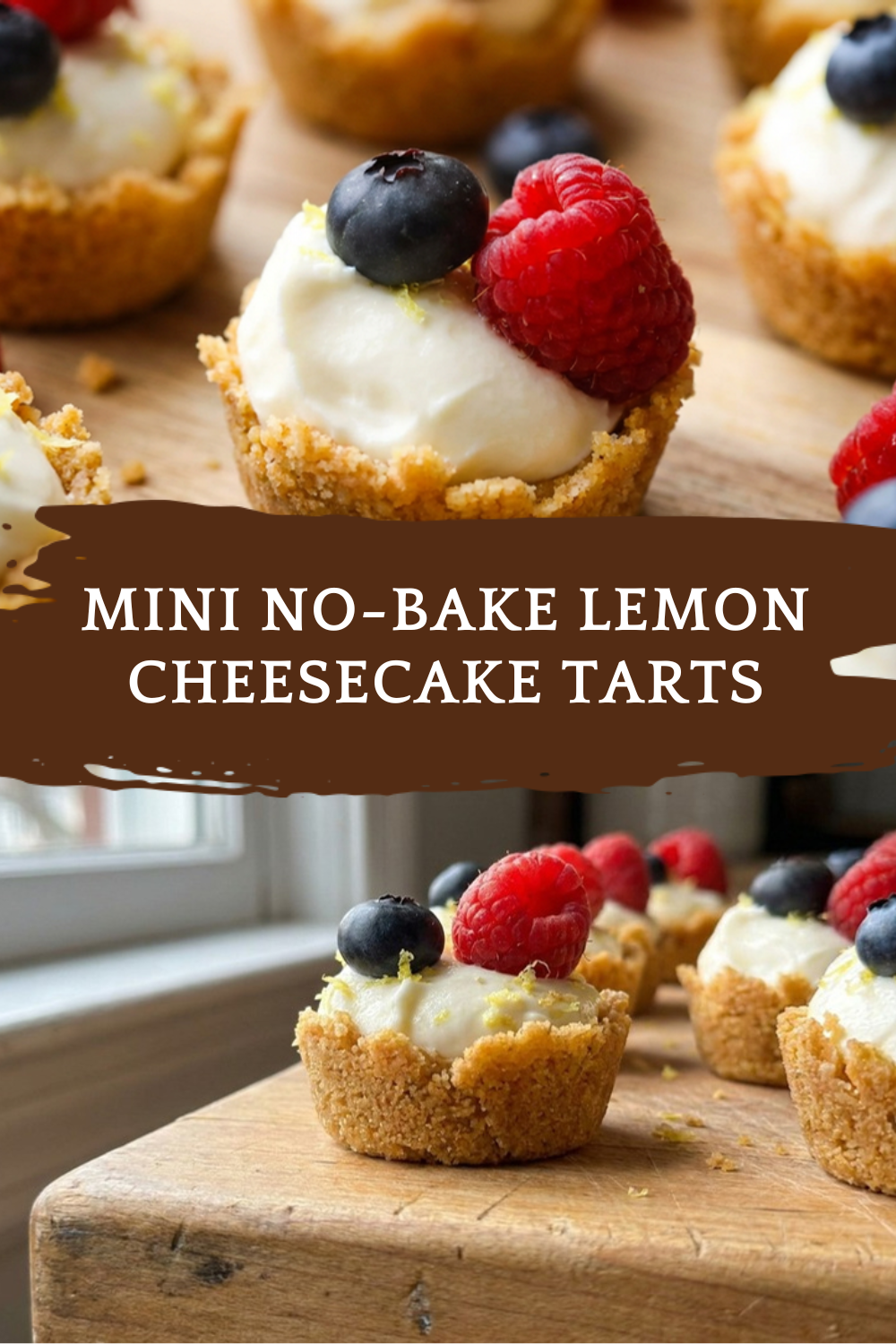 Mini No-Bake Lemon Cheesecake Tarts