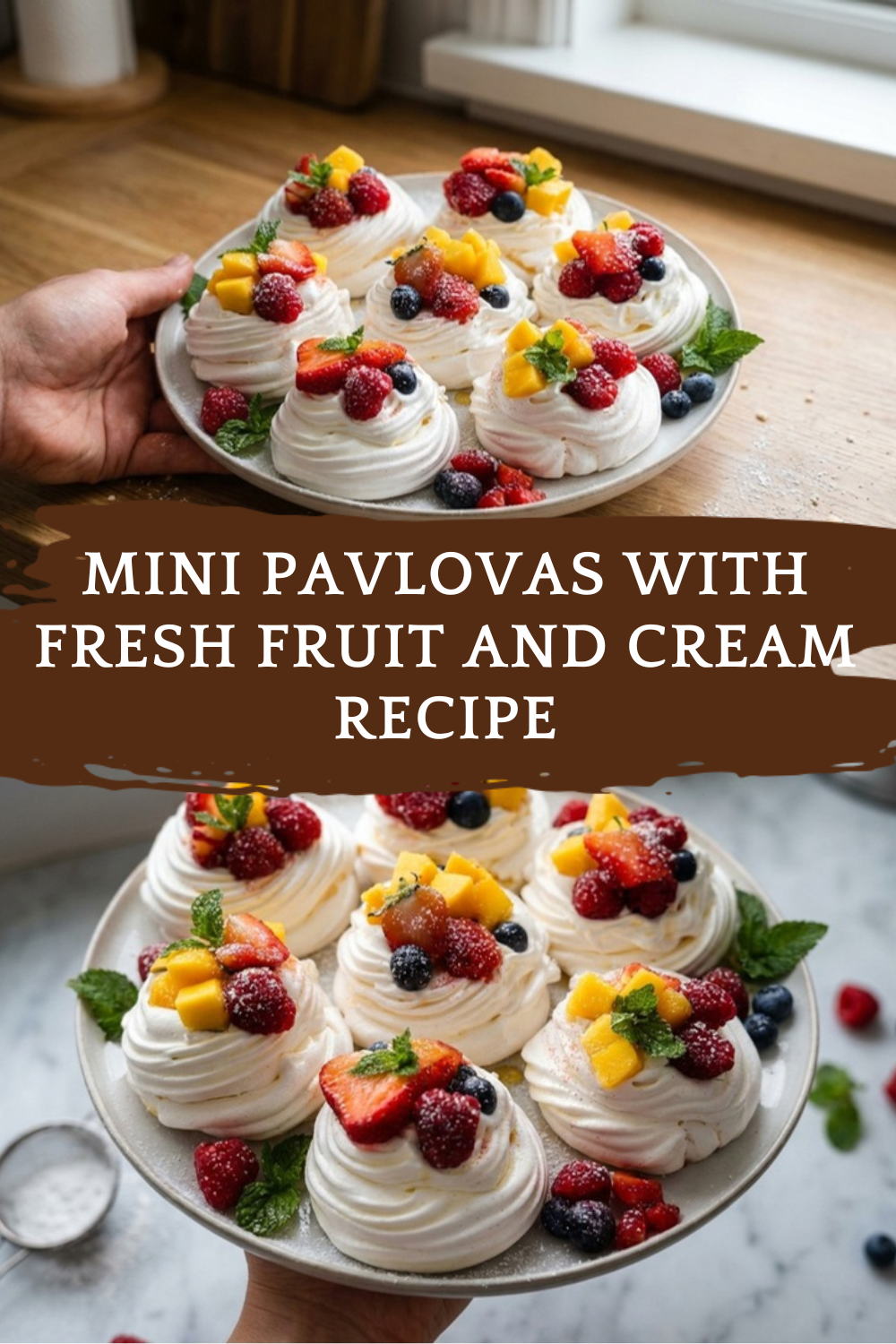 Mini Pavlovas With Fresh Fruit And Cream Recipe