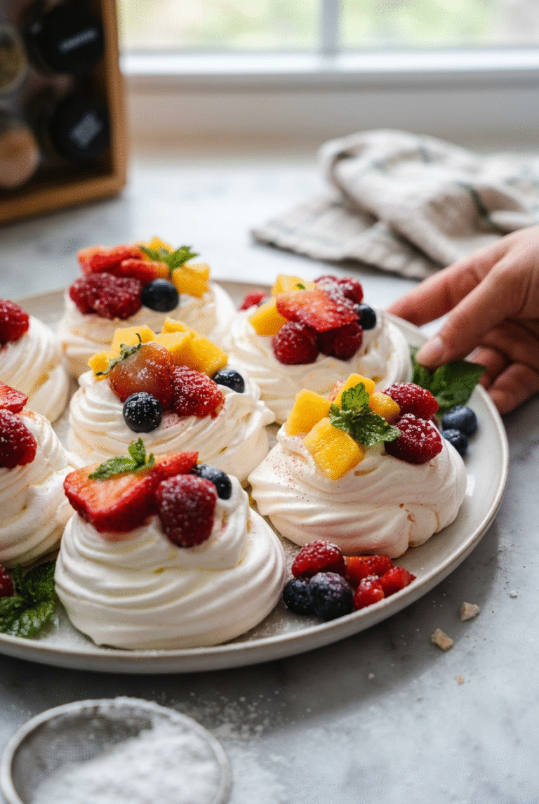 Mini Pavlovas With Fresh Fruit And Cream Recipe 59.Png