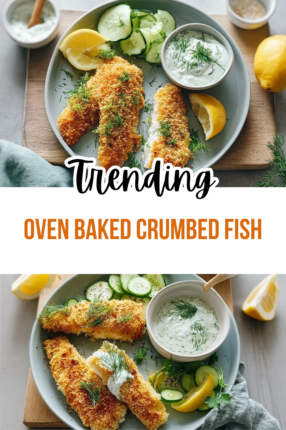 Crumbed Baked Fish With Parmesan Lemon Garlic 7 Oven Baked Crumbed Fish