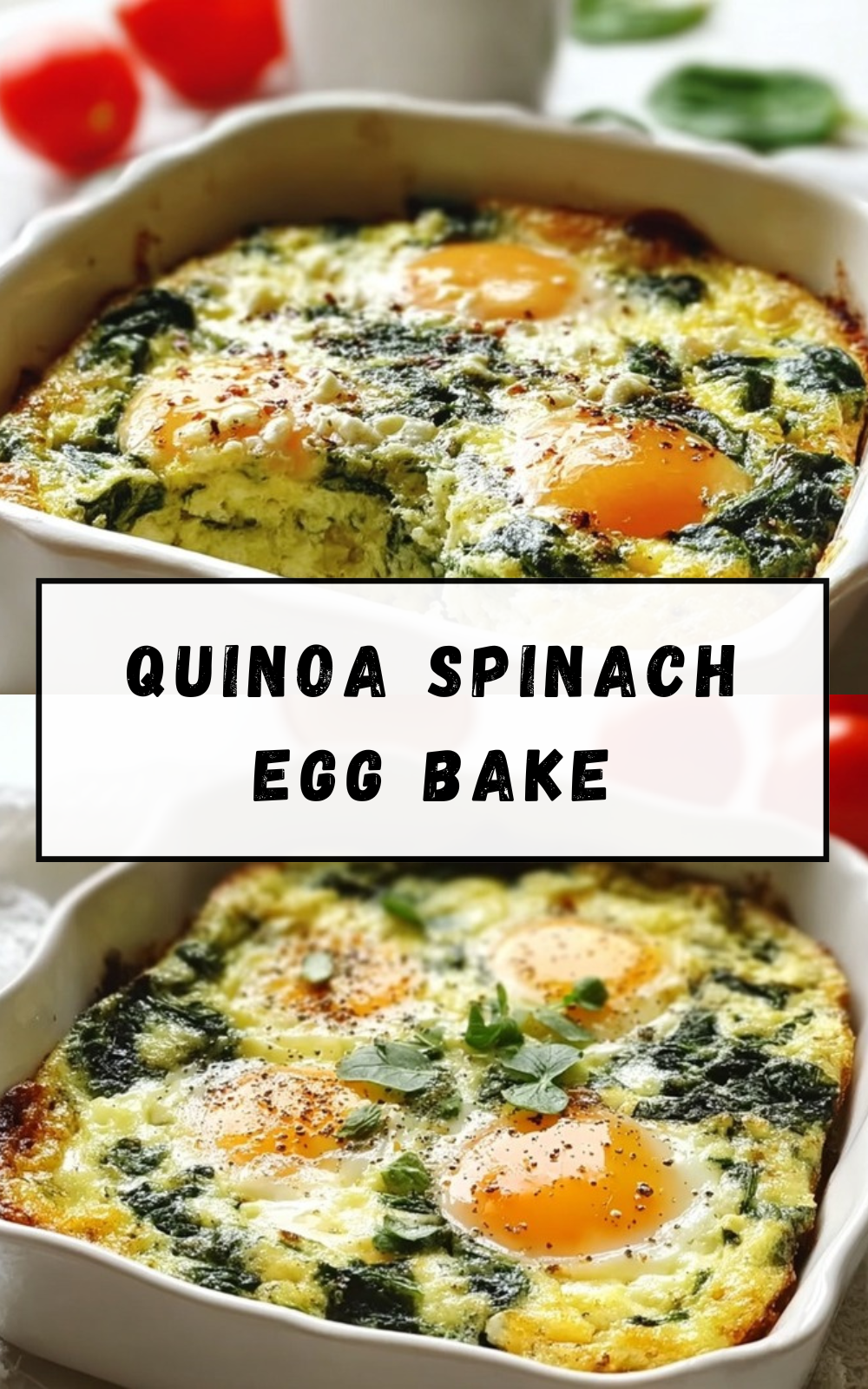 Quinoa Spinach Egg Bake