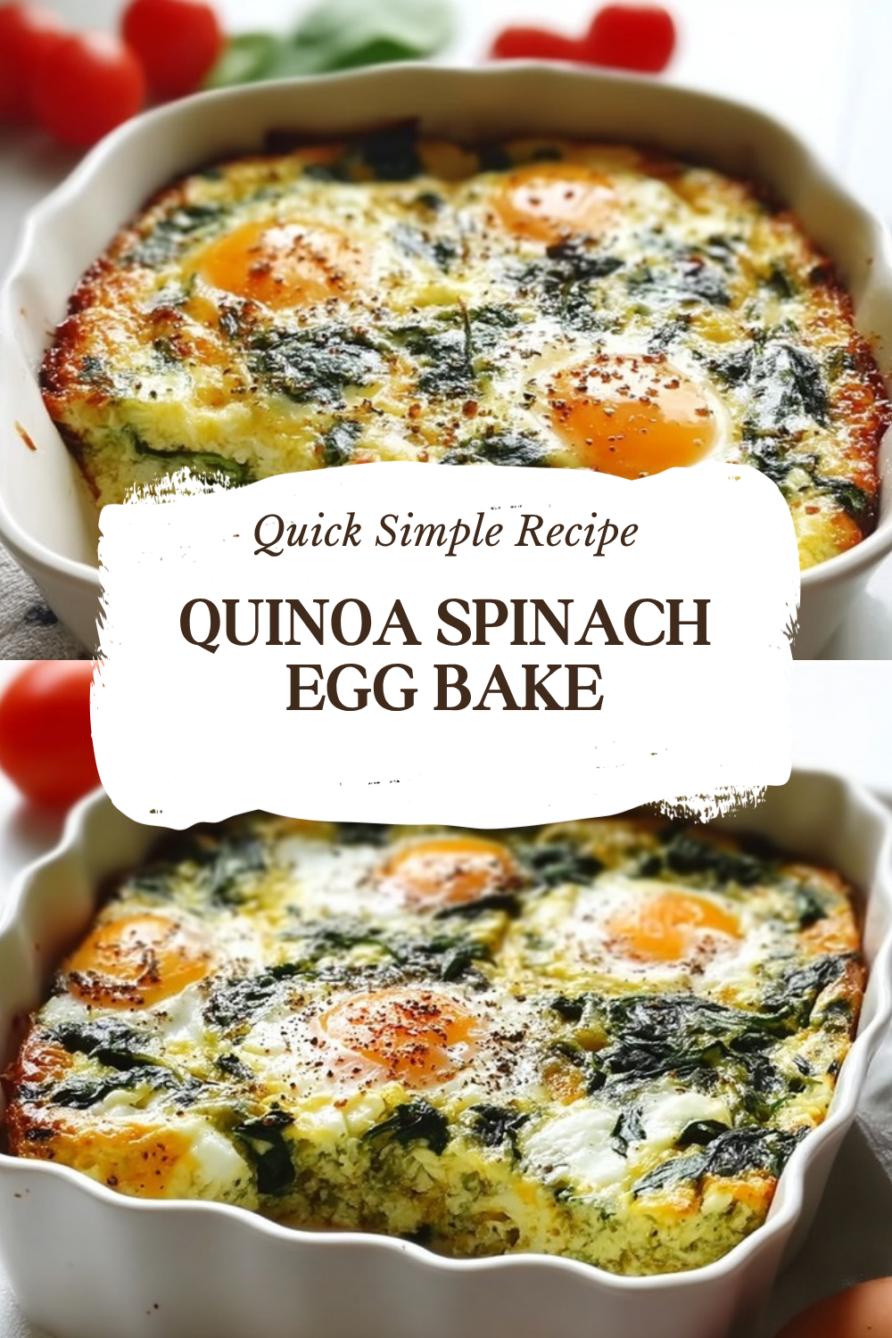 Quinoa Spinach Egg Bake