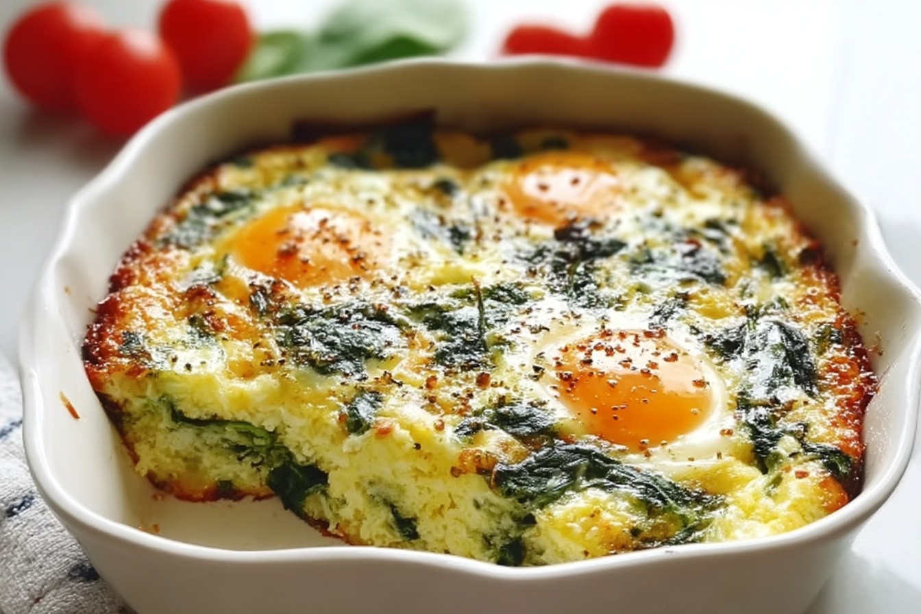 Quinoa Spinach Egg Bake
